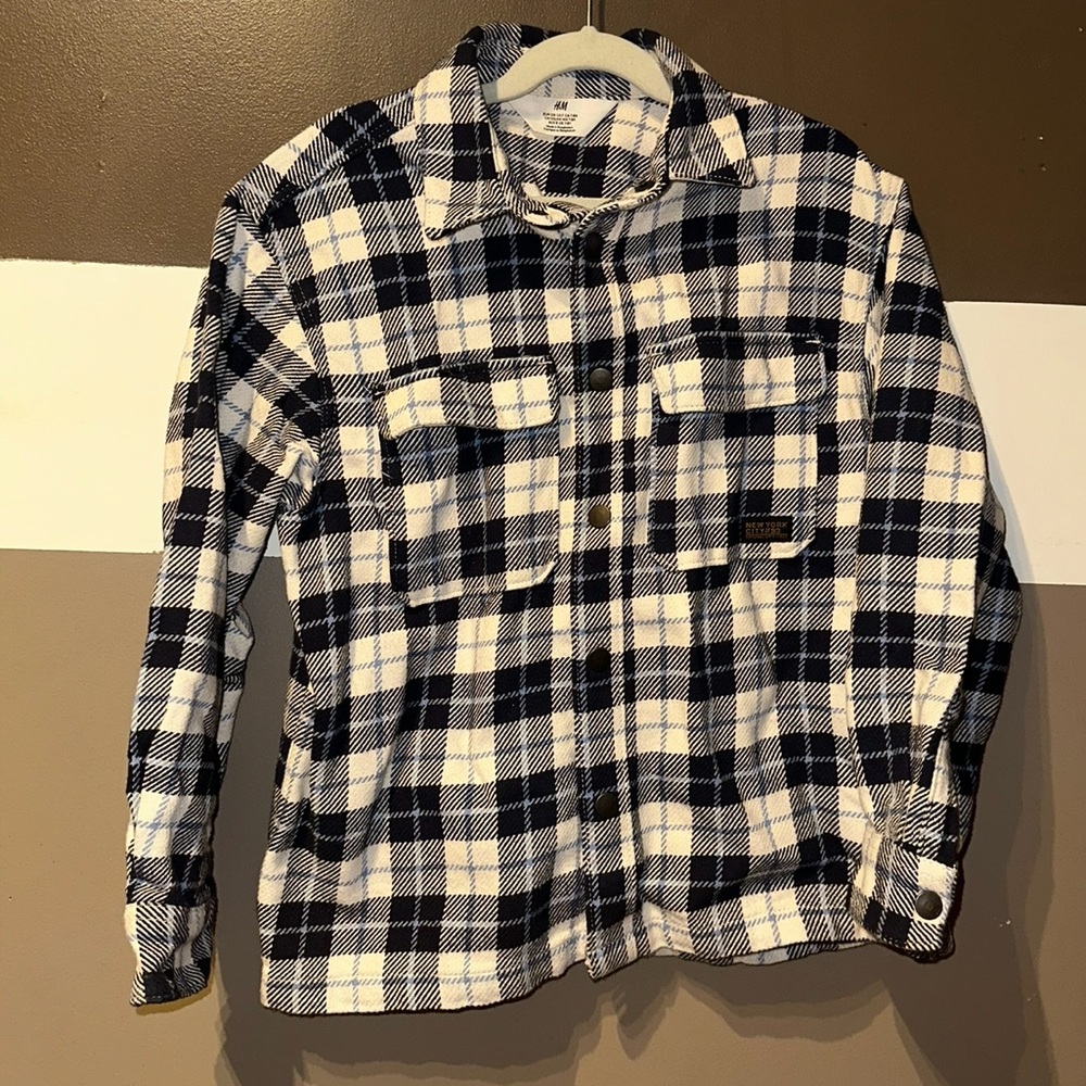 ‼️SALE‼️ kids H&M Plaid Button Down Shirt shacket